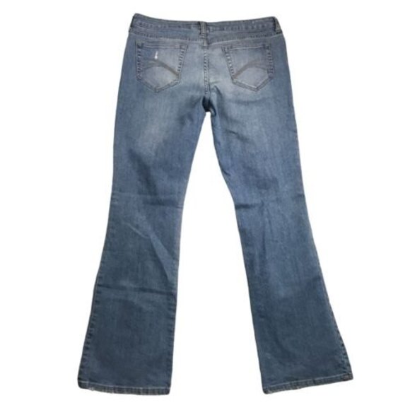 Decree Women Blue Denim 34x31 Bootcut Distressed Ripped Jeans Size 11 - Picture 2 of 12